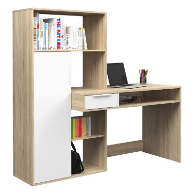 China Factory Price Modern Computer Desk With Bookshelf Computer Desk Wooden Home Office Furniture for sale