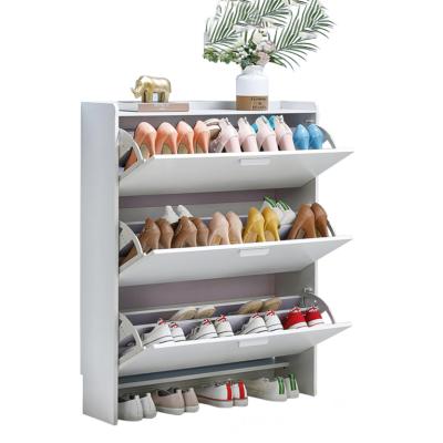 China Factory Price Modern Shoe Rack Cabinet Storage Shoes With Drawer Large Capacity Wooden Home Furniture. for sale