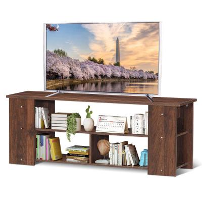 China Factory Price Hot Selling Modern Wooden TV Stand For TVs Up TV Table With Storage Shelf Brackets For Living Room for sale