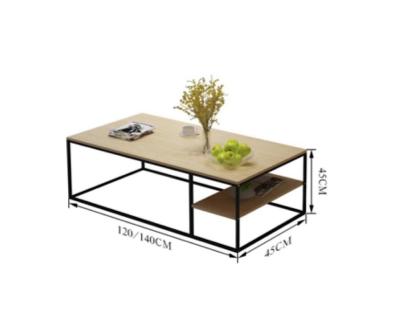 China Metal Smart Frame Coffee Table Assembled Wood Top Tea Table Sofa Glass Table For Living Room Home Furniture for sale