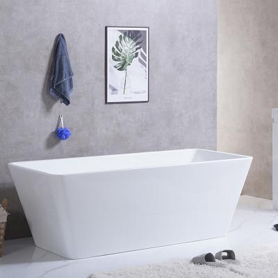 China Freestanding tub with center drain in white can shower 1-2 people at the same time for sale