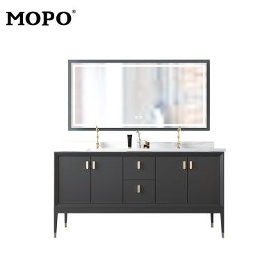 China Wholesale Modern Bathroom Furniture European Solid Wood Bathroom Cabinet for sale