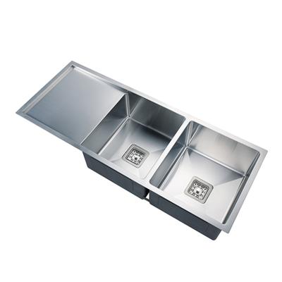 China Factory Direct Wholesale Rectangular Modern Double Bowl Style Undermount Quartz Double Basin Home Stainless Steel Kit for sale