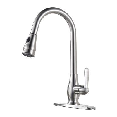 China Faucets 304 stainless steel kitchen sink faucet thermostatic black clearance with sprayer factory direct sales for sale