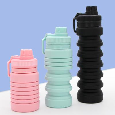 China Sustainable Eco-friendly 750ml bpa Free Travel Outdoor Reusable Collapsible Silicone Folding Water Bottle for sale