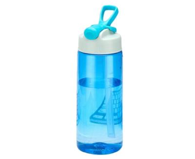 China Sustainable OEM Borosolicate Glass Bottle 600ml With Straw & Portable Lid Handle Design Premium Heat Resistance Glass Bottle for sale