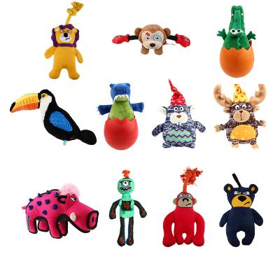 China Sustainable Customized Pet Toys Wholesale High Quality Bite-Resistant Cute Interactive ODM/OEM Canvas Dog Toys for sale