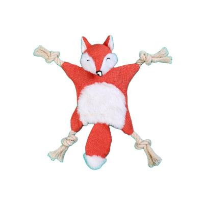 China Stocked Wholesale High Quality Pet Plush Toy Squeaky Stuffed Animals Interactive OEM/ODM Pet Chew Knot Toys for sale