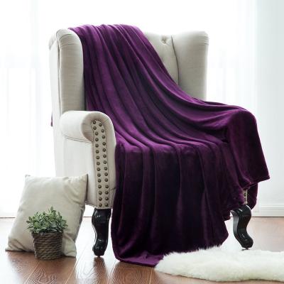 China Large Luxury Flannel Fleece Blanket Luxury Throw Ultra Soft Fuzzy Travel Blanket for sale