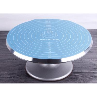 China Silicone Cake Mat with Scale Round Cutting Board Decoration Table Mat Kneading Mat Baking Supplies for sale