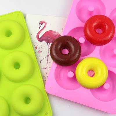 China Silicone Round Mould Chocolate Doughnut Rubber Cake Fondant Cookie Diy For Baking Block Tray Silicon Cheese Donut Mold for sale