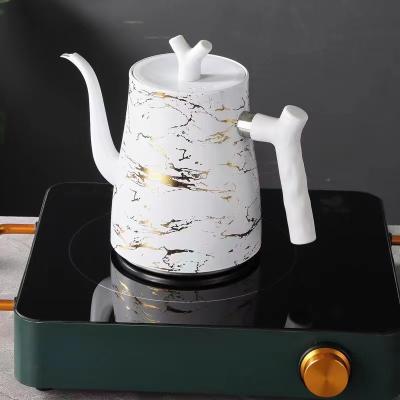 China Small Appliances Kitchen Tools Smart Thermostat Metal Teapot White Stainless Steel Electric Kettle Gooseneck for sale