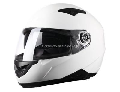 China Full Face White Motorcycle Sun Visor Double Helmet EEC ABS Motorcycle Crossover Helmet (TKH-809) for sale