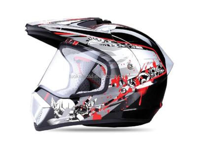 China ABS Fashion Motocross Helmet EEC Cross Helmet Anti Riot Helmet With Sun Visor (TKH-905) for sale