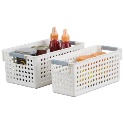 China Hot Sale 2020 New Household Trolley Storage Box Sustainable Stackable Basket Storage Small Plastic Storage Basket for sale