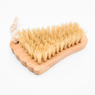 China Wooden NAIL Foot Shape Bath Exfoliation Treatment Body Bristle Nail Cleaning Brush for sale