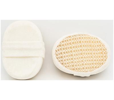 China High Quality Exfoliation Treatment Body Cleanser Exfoliating White Treatment Cotton Jute Bath Sponge Bath Set for sale