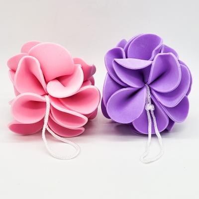 China High Quality Colored Soft Shape Body Flower Exfoliation Soft EVA Bath Sponge Cleansing Treatment for sale