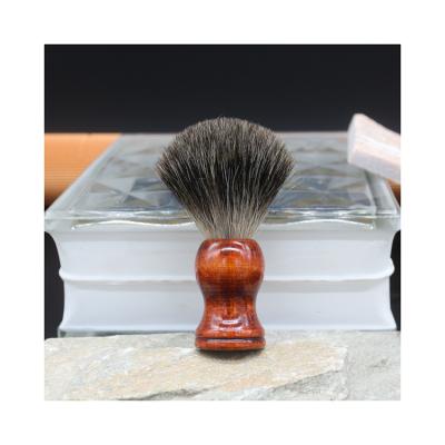 China High Quality Customized Plastic Wooden Shaving Brush Handle Beard Brush Nylon Head Styling Variety Hair Bristle Brush For Man for sale