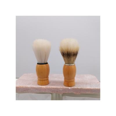 China New Style Beard Brush Customized Comfortable Wood Plastic Shaving Brush Soft Bristle Nylon Head Handle Beard Brush High Quality Shaving Brush For Men for sale