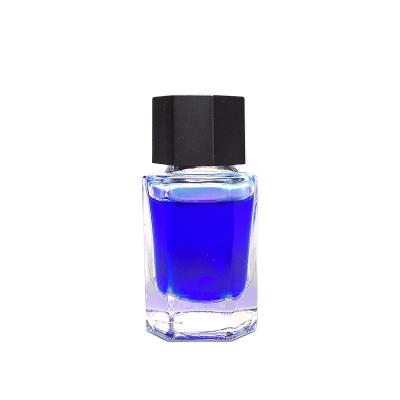 China The factory price 15ml portable small capacity octagonal glass ink bottle for distinct pigment color ink for sale