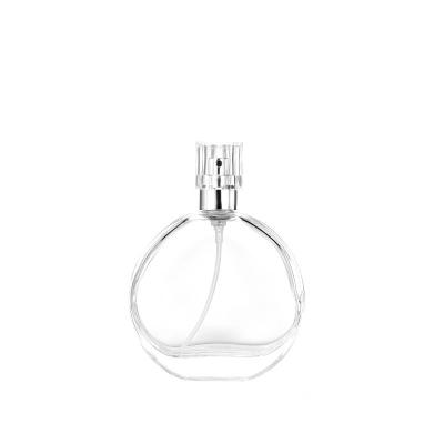 China Custom Modern Portable Oval Glass Bottle Cosmetic Industrial Empty Women's Perfume Spray Bottle 25m/30mll Large Quantity for sale