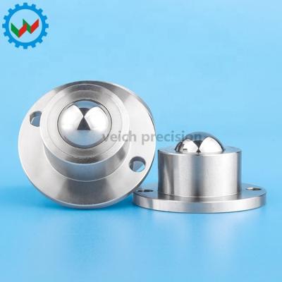 China Conveyor Belts / Conveyors / Conveying Parts Trackball Plunger Stainless Steel Conveyor Roller Flange Mount Ball Transfer Units for sale