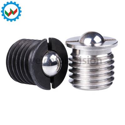 China Push On Spring Plunger Loaded Stainless Steel Set Screw Thread Ball Plungers With Flange Ball Plunger for sale