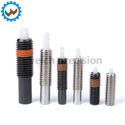 China Steel nose+steel body; long version nose+steel plastic body spring setting pin nose hex plug spring plunger Factory Good Quality Plastic for sale