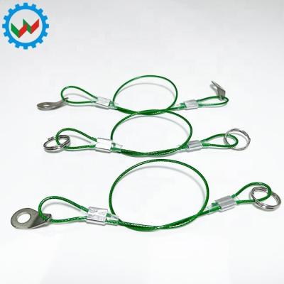 Chine Industrial Equipment / Outdoor Unti-lost Rope Retention Cables Stainless Steel Cable Safety Rope With Key Ring And Gasket à vendre