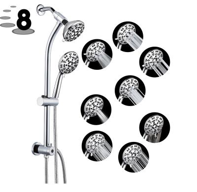 China Amazon Modern Hot Selling 8 Showerhead Portable Cold And Cold Setting Luxury Sanitary Shower Items Wall Mounted Bathroom Set for sale