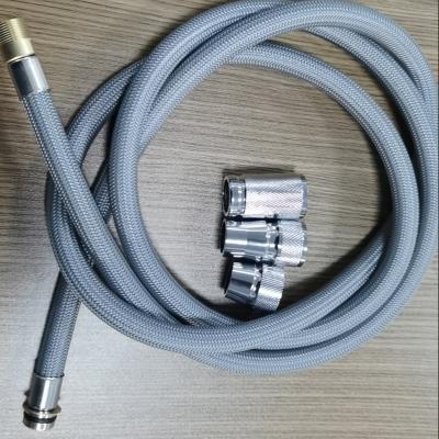 China Without Switch Kitchen Showers 1.5meters High Pressure Flexible Silver Plastic Shower Hose for sale