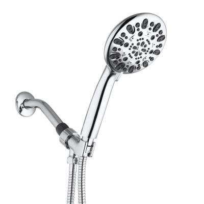 China High Quality Handheld 7 Functions Pressure Bathroom Waterless Diverter Saving Massaging Shower Head for sale