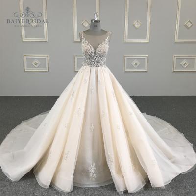 China Anti-Static Vestidos De Novia American Fashion Bridal Wedding Dresses For Women Formal Dress for sale