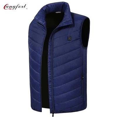 China Anti-pilling Heating Down Vest Heating Bottom Invest Mens Graphene 3 Temperature Settings for sale