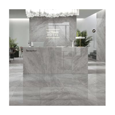 China Modern Hotel Floor Tiles Stone Design Luxury Glazed Polished White Marble Wall Tiles Interior Decorative Wall Tile for sale