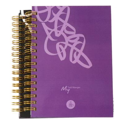 China Record 2021 2022 Customized Cute Hardcover Spiral Journal Notebook Planner for sale