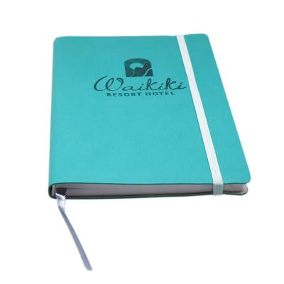 China Printed Promotional Multicolor PU Leather Notebook Marble Cover Diary Elastic Band Print for sale