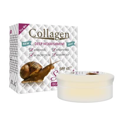 China Whitening Deep Nourishing Natural Face Cream Collagen Skin Organic Snail Extract White Cream For Skin Whitening for sale