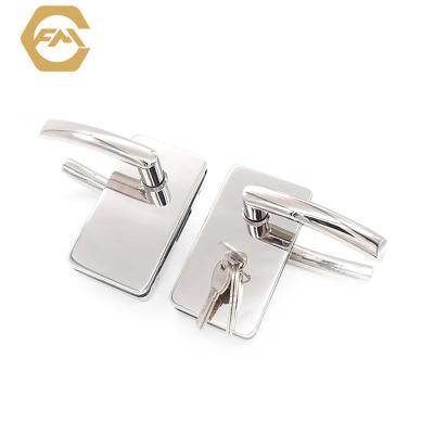 China Easy to install and maintain. Guangdong factory stainless steel hotel partition glass door handle lock swing sliding doors lock for sale