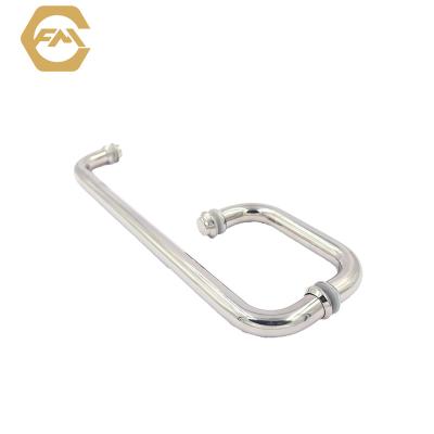 China Easy To Install And Durable Profession Design Sliding Stainless Steel Shower Door Handle For Frameless Glass Door for sale