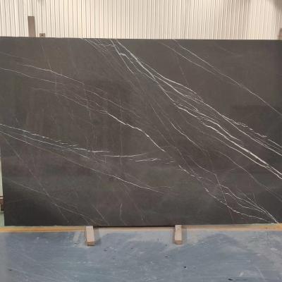 China Quarry owner grade modern quality super dark pietra gray marble slabs for floor tiles and stairs for sale