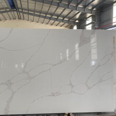 China Modern Affordable Luxury Venetian Brown Calacatta Quartz High-Ends Collections Prefab Countertops Tops for sale