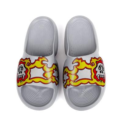 China Fashion Trend Happyslides Room Customized Printed Slippers Sliders Men Customize Slides Shoes for sale