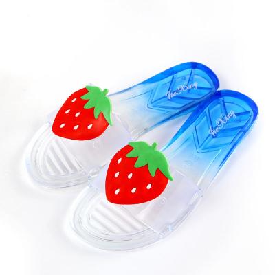 China Clear Flat Jelly Fruit Slide Sandals Jelly Home 2020 Fruit Fashion Trend Summer Bedroom Fashion Women Shoes Wholesale Cheap Slides for sale