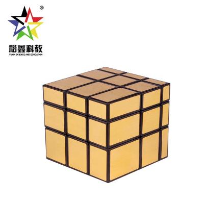 China Professional 3x3x3 Mirrored Jigsaw Puzzle Irregular Cube Black Non - Toxic Eco - Friendly Gold With Multi Color for sale