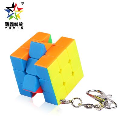 China FLASHING YUXIN Mini 35mm 3x3x3 Stickerless Magic Cube 1623 Puzzle 3x3 Pocket Cube With Key Chain Trigger Toys Educational Gift for sale