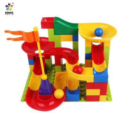 China Construction Toy Yuxin 76 Pcs Large Particle Building Blocks Toy 676-8 Building Blocks Children Magic Bead Slide Track DIY Educational Toy for sale