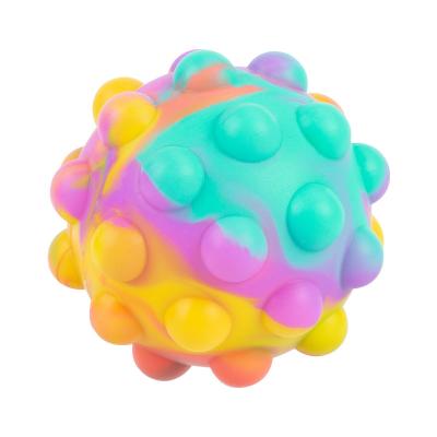 China New Creative Silicone Bubble Ball Silicone Decompression Squeeze Toy Sensory Relaxation Toys Pressure Ball Around 3D Ball for sale