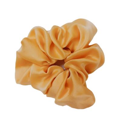 China Factory Style Custom 16mm Design Silk Tie 19mm Orange European And American Hair Scrunchies LARGE for sale